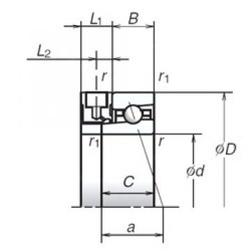 80 mm x 110 mm x 16 mm  NSK 80BER19XE Diseño especial 60 ° ángulo de contacto Rodamientos de precisión