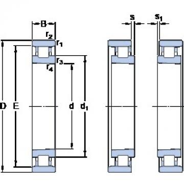 105 mm x 160 mm x 26 mm  SKF N 1021 KTNHA/HC5SP disposiciones habituales Rodamientos de precisión