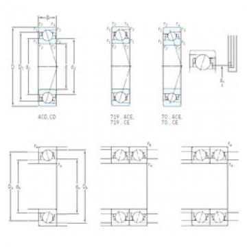 10 mm x 19 mm x 5 mm  SKF 71800 ACD/HCP4 Diseño especial de jaula de poliamida Rodamientos de precisión