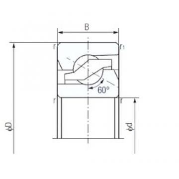 45 mm x 75 mm x 15 mm  NACHI 45TAB07 ACTBB sellado para rodamiento de soporte de tornillo de bola