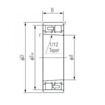 35 mm x 62 mm x 20 mm  NACHI NN3007K ACTBB sellado para rodamiento de soporte de tornillo de bola