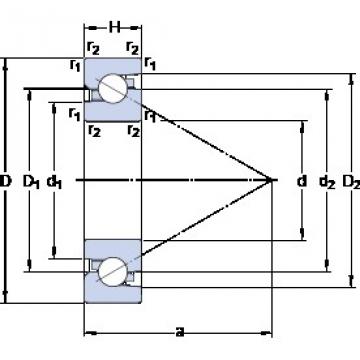 SKF BSD 60120 C DBB, DFF, DBT, DFT, DTT, rodamientos de precisión Quadruplex