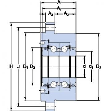 SKF FBSA 208/DB Eco-friendly Super Rodamientos de bolas de contacto angular de alta velocidad