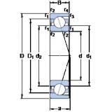 10 mm x 19 mm x 5 mm  SKF 71800 CD/HCP4 Diseño especial 60 ° ángulo de contacto Rodamientos de precisión