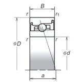 40 mm x 68 mm x 18 mm  NSK 40BER20HV1V Diseño especial de jaula de poliamida Rodamientos de precisión