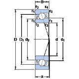 40 mm x 68 mm x 15 mm  SKF 7008 ACE/HCP4A Cabeza de trabajo Rodamiento de husillo