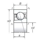 10 mm x 30 mm x 9 mm  NSK 10BGR02X DBB, DFF, DBT, DFT, DTT, rodamientos de precisión Quadruplex