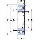 100 mm x 150 mm x 24 mm  SKF 7020 ACB/HCP4A ACTBB sellado para rodamiento de soporte de tornillo de bola