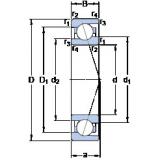 40 mm x 62 mm x 12 mm  SKF 71908 ACE/HCP4A Elección libre de rodamientos de precisión de disposición