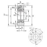 25 mm x 75 mm x 28 mm  INA ZKLF2575-2RS Grease-lubricated sealed Rodamientos de bolas de contacto angular de alta velocidad