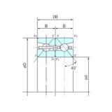 65 mm x 100 mm x 16,5 mm  NACHI 65TBH10DB ACTBB sellado para rodamiento de soporte de tornillo de bola